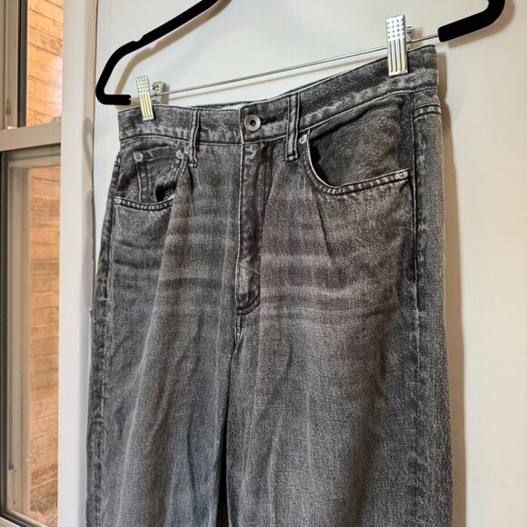 Rag & Bone Liquid Miramar Sweatpant Jeans Alex Straight Leg Black Gray 27 - Picture 6 of 13